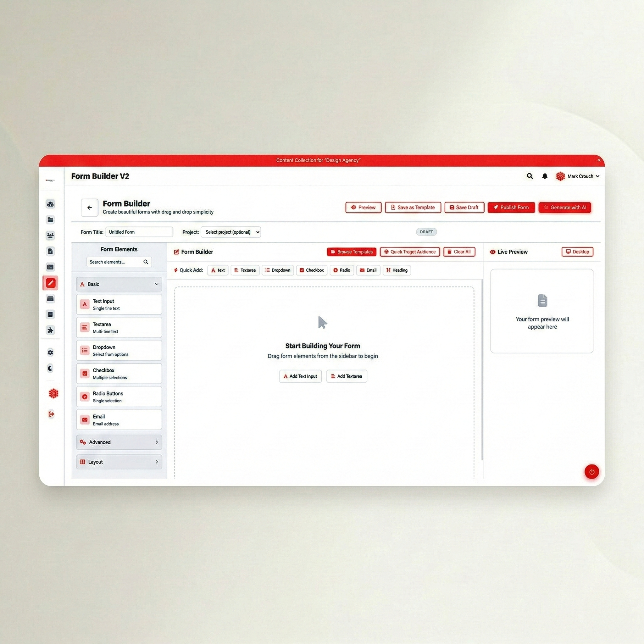 Form Builder Interface